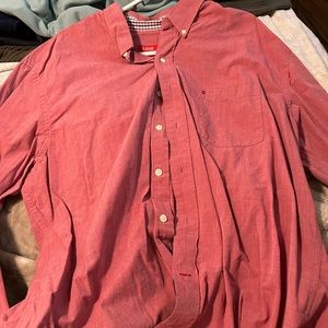 Izod men’s button down shirt XL red/burgondy